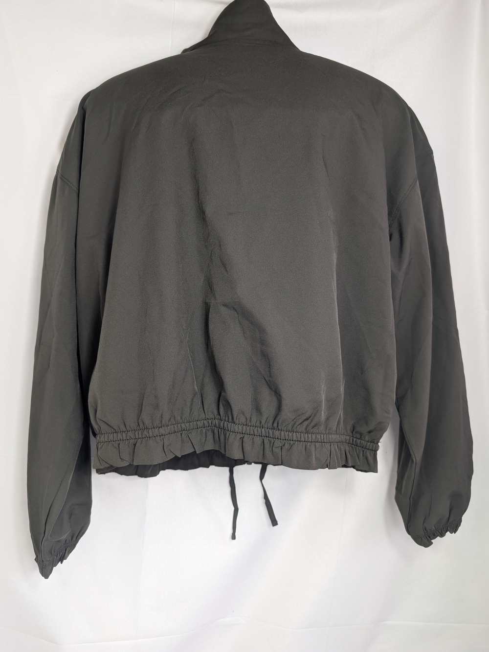 Old Navy Active StretchTech Go-Dry Cropped Windbreaker Jacket Dark Olive Large - Picture 6 of 8